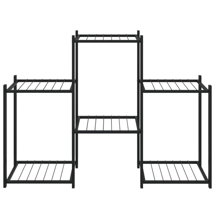 Bloemenstandaard 83x25x60 cm ijzer zwart