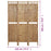 Kamerscherm met 3 panelen 120x180 cm bamboe