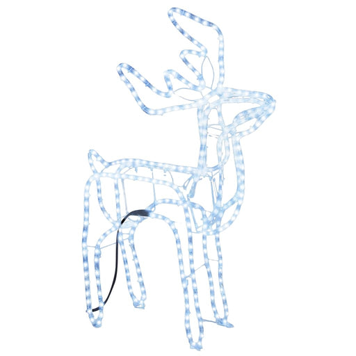 Kerstfiguur rendier inklapbaar met 192 LED's koudwit