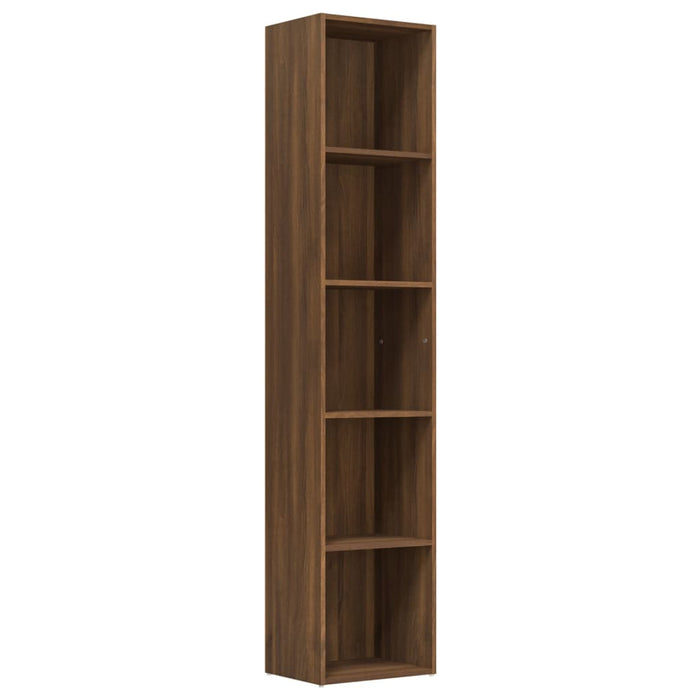 Boekenkast 40x30x189 cm bewerkt hout bruineikenkleurig