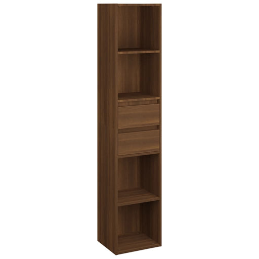 Boekenkast 36x30x171 cm bewerkt hout bruineikenkleurig