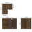 Hoekkast hangend 57x57x60 cm bewerkt hout bruineikenkleurig