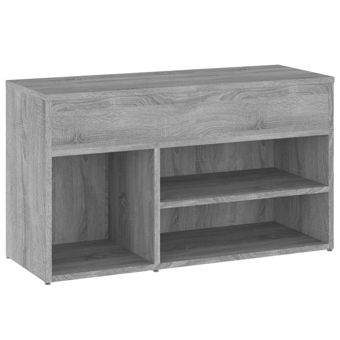 Schoenenbank 80x30x45 cm bewerkt hout grijs sonoma eikenkleurig