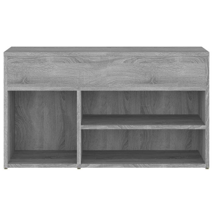 Schoenenbank 80x30x45 cm bewerkt hout grijs sonoma eikenkleurig