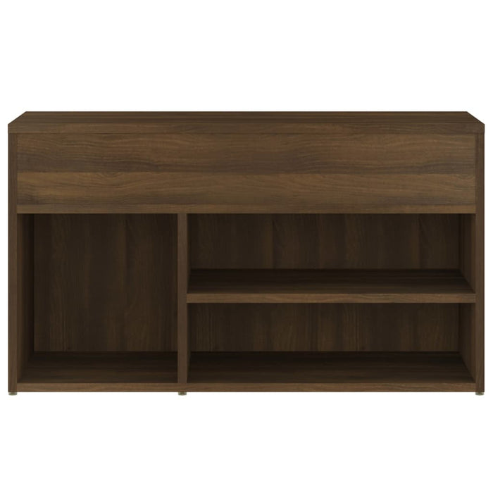 Schoenenbank 80x30x45 cm bewerkt hout bruineikenkleurig