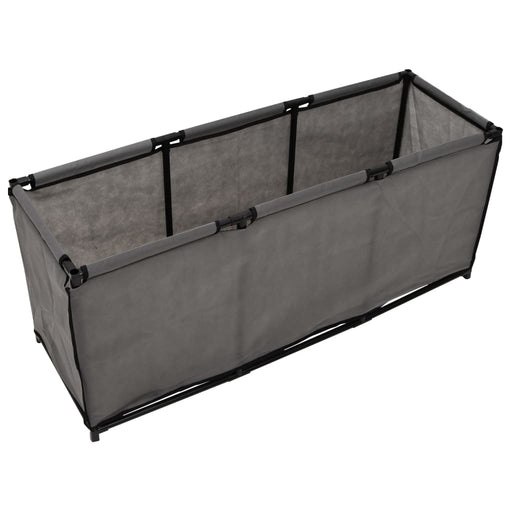 Dierenhok kleine dieren 105x34,5x45 cm stof grijs