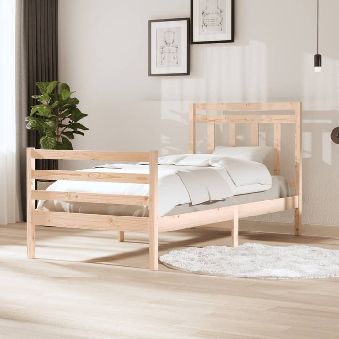 Bedframe massief hout 100x200 cm