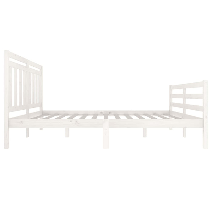 Bedframe massief hout wit 140x200 cm