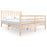 Bedframe massief hout 150x200 cm 5FT King Size