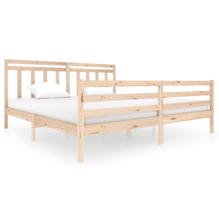 Bedframe massief hout 200x200 cm