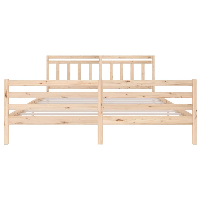 Bedframe massief hout 200x200 cm