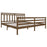 Bedframe massief hout honingbruin 200x200 cm