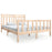 Bedframe massief hout 150x200 cm 5FT King Size