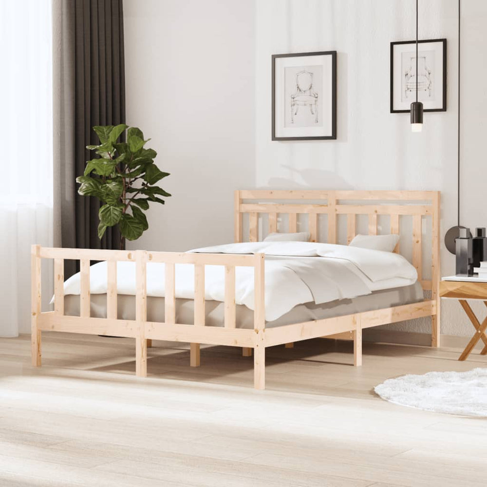 Bedframe massief hout 150x200 cm 5FT King Size