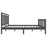 Bedframe massief hout grijs 150x200 cm 5FT King Size