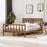 Bedframe massief hout honingbruin 150x200 cm 5FT King Size