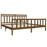 Bedframe massief hout honingbruin 200x200 cm