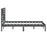 Bedframe massief grenenhout grijs 135x190 cm 4FT6 double