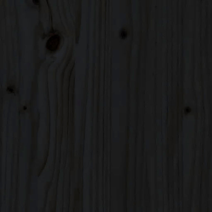 Bedframe massief grenenhout zwart 135x190 cm 4FT6 double