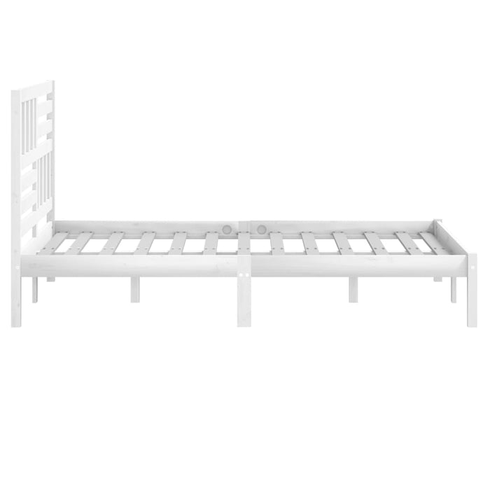 Bedframe massief grenenhout wit 160x200 cm