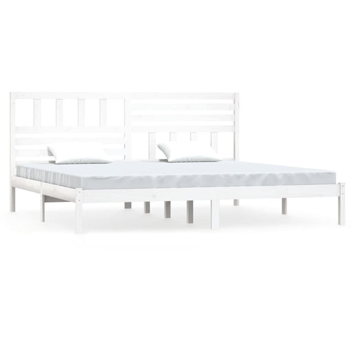 Bedframe massief grenenhout wit 180x200 cm 6FT Super King