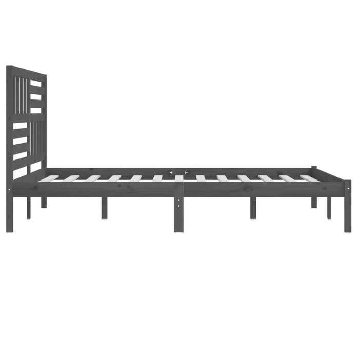 Bedframe massief grenenhout grijs 180x200 cm 6FT Super King