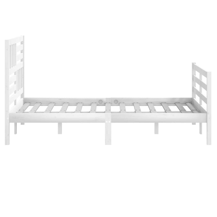 Bedframe massief hout wit 135x190 cm 4FT6 Double