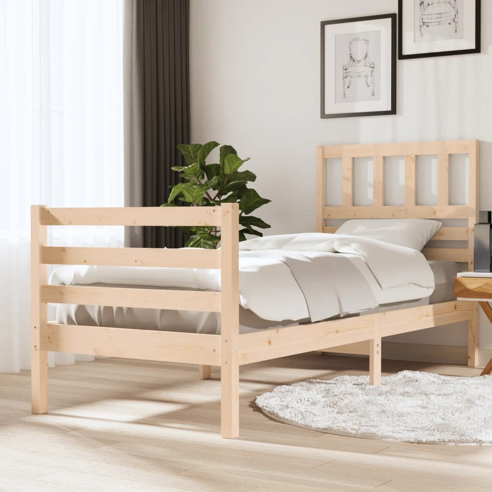 Bedframe massief hout 90x200 cm