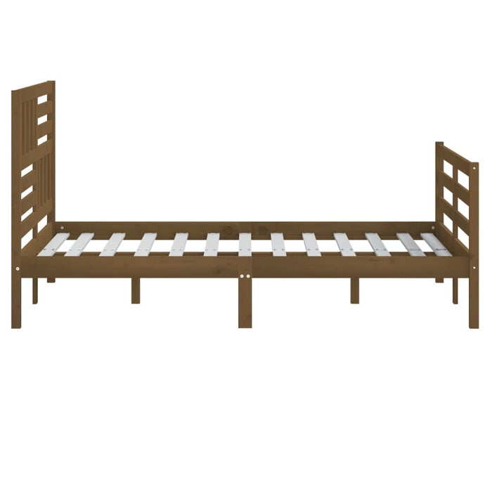 Bedframe massief hout honingbruin 150x200cm 5FT King Size