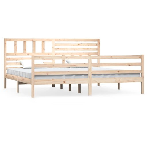 Bedframe massief hout 200x200 cm