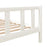 Bedframe massief hout wit 140x190 cm