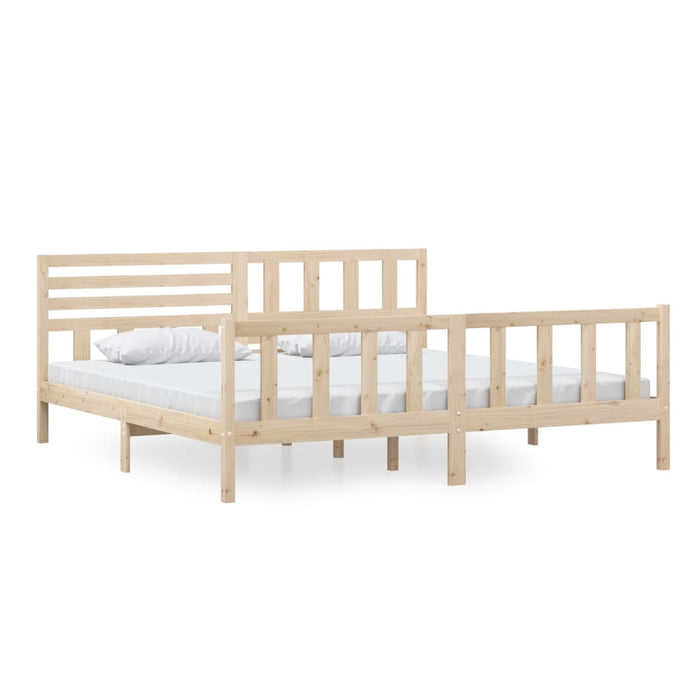 Bedframe massief hout 200x200 cm