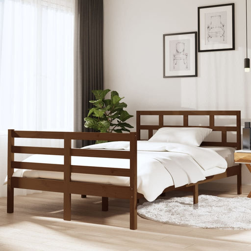 Bedframe massief hout honingbruin 120x190 cm 4FT Small Double