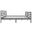 Bedframe massief grenenhout grijs 140x190 cm