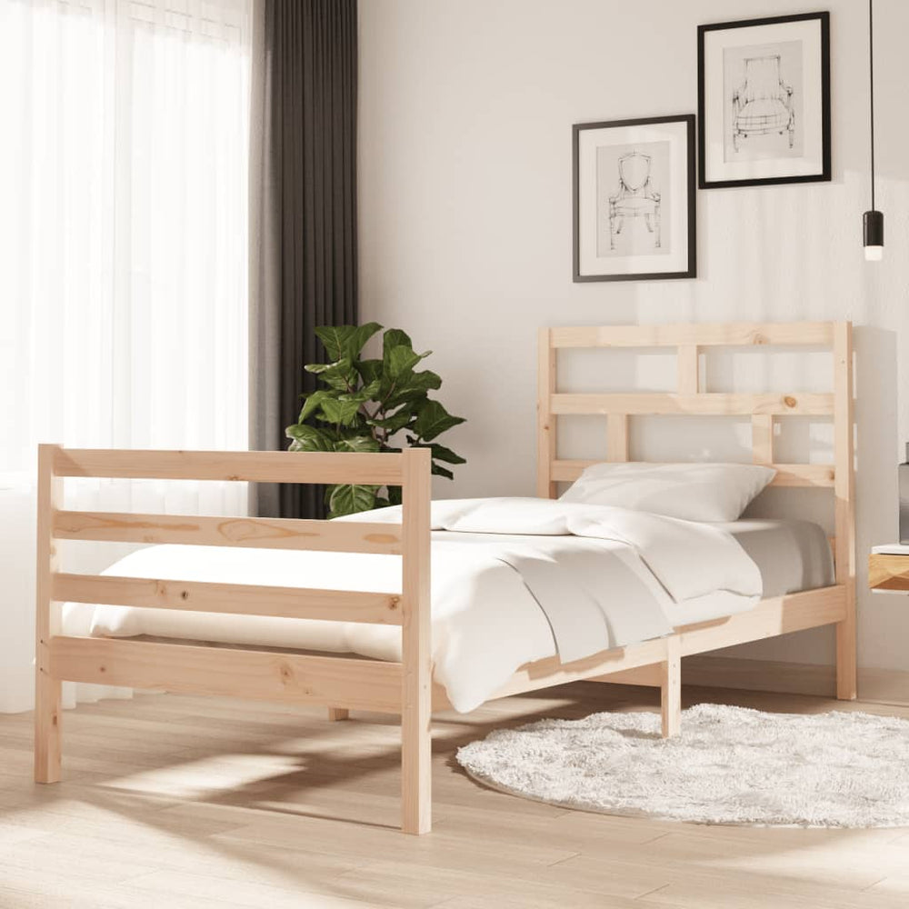 Bedframe massief grenenhout 90x200 cm