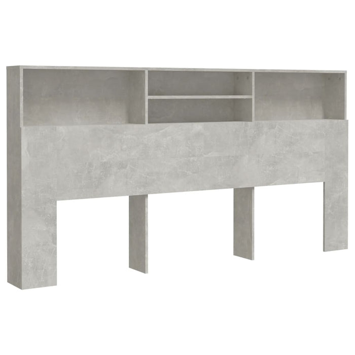 Hoofdbordkast 200x19x103,5 cm betongrijs