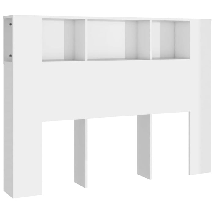 Hoofdbordkast 140x18,5x104,5 cm hoogglans wit