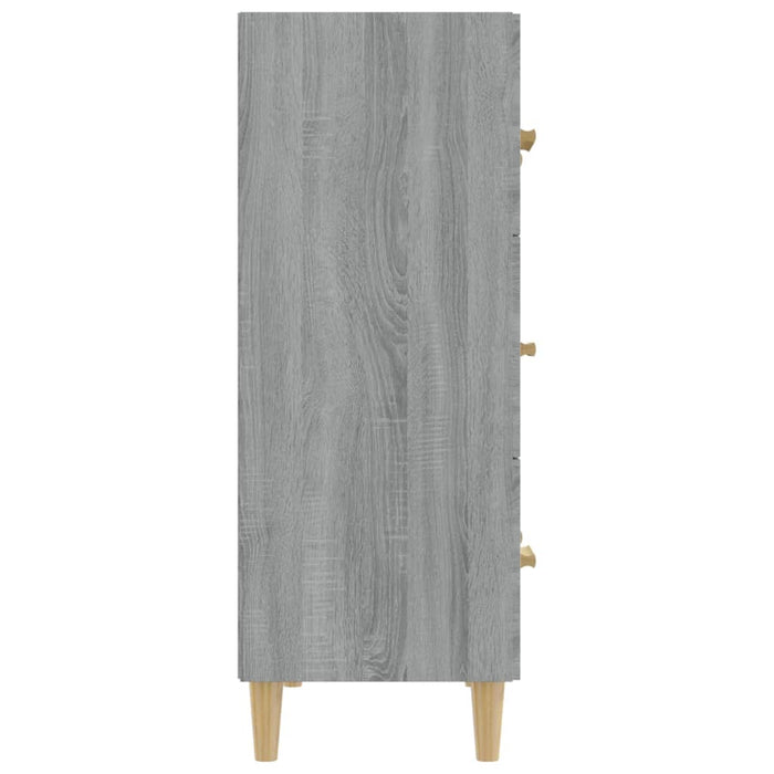 Dressoir 70x34x90 cm bewerkt hout grijs sonoma eikenkleurig