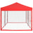 Partytent inklapbaar met zijwanden 3x6 m rood