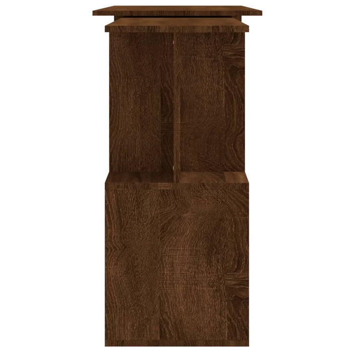 Hoekbureau 200x50x76 cm bewerkt hout bruineikenkleurig