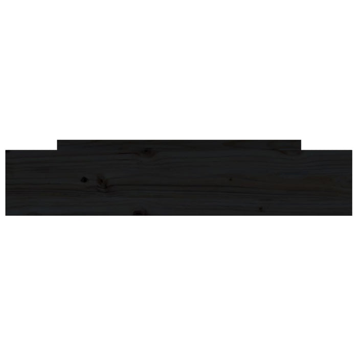 Bedlades 2 st massief grenenhout zwart