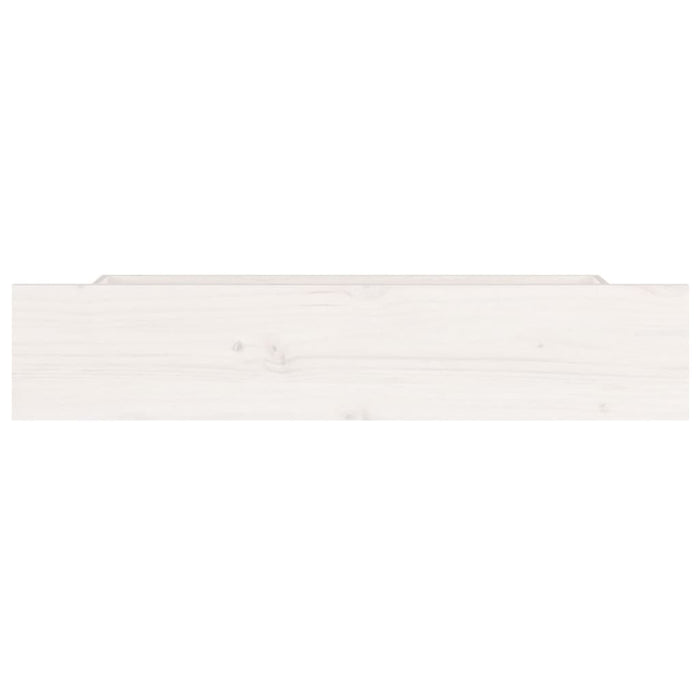 Bedlades 4 st massief grenenhout wit