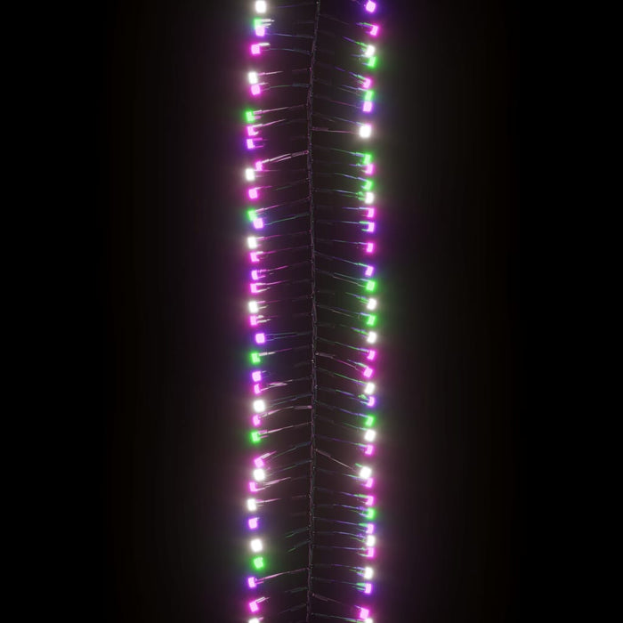 Lichtslinger cluster met 400 LED's pastel meerkleurig 7,4 m PVC