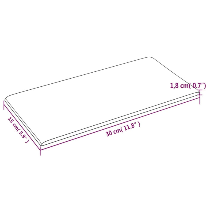 Wandpanelen 12 st 0,54 m² 30x15 cm stof lichtgrijs