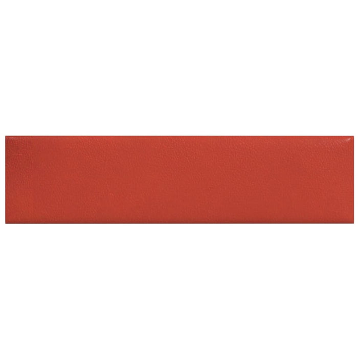 Wandpanelen 12 st 1,08 m² 60x15 cm kunstleer rood