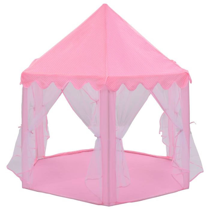 Prinsessenspeeltent met 250 Ballen 133x140 cm roze