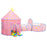 Kinderspeeltent met 250 ballen 301x120x128 cm roze