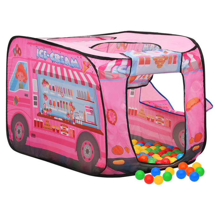 Kinderspeeltent met 250 ballen 70x112x70 cm roze