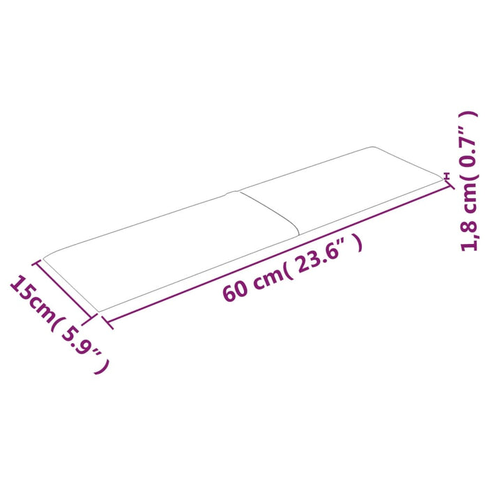 Wandpanelen 12 st 1,08 m² 60x15 cm stof geel