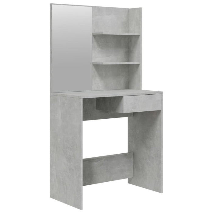 Kaptafel met spiegel 74,5x40x141 cm betongrijs